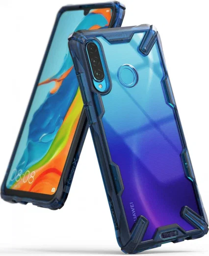 Ringke Fusion X Huawei P30 Lite Hoesje Blauw afbeelding 1
