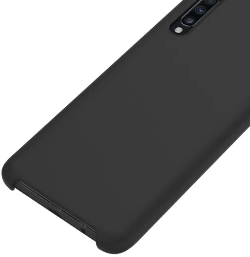 Samsung Galaxy A70 Siliconen Hoesje Zwart afbeelding 5