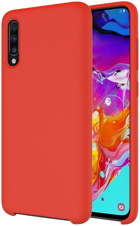 Samsung Galaxy A70 Siliconen Hoesje Rood afbeelding 1