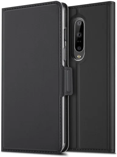 OnePlus 7 Pro Luxe Portemonnee Hoesje Zwart afbeelding 1