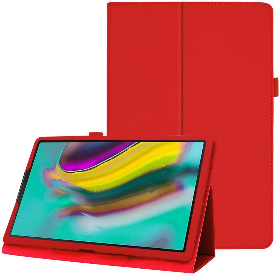 Samsung Galaxy Tab S5e Two-Fold Book Hoes Rood afbeelding 1