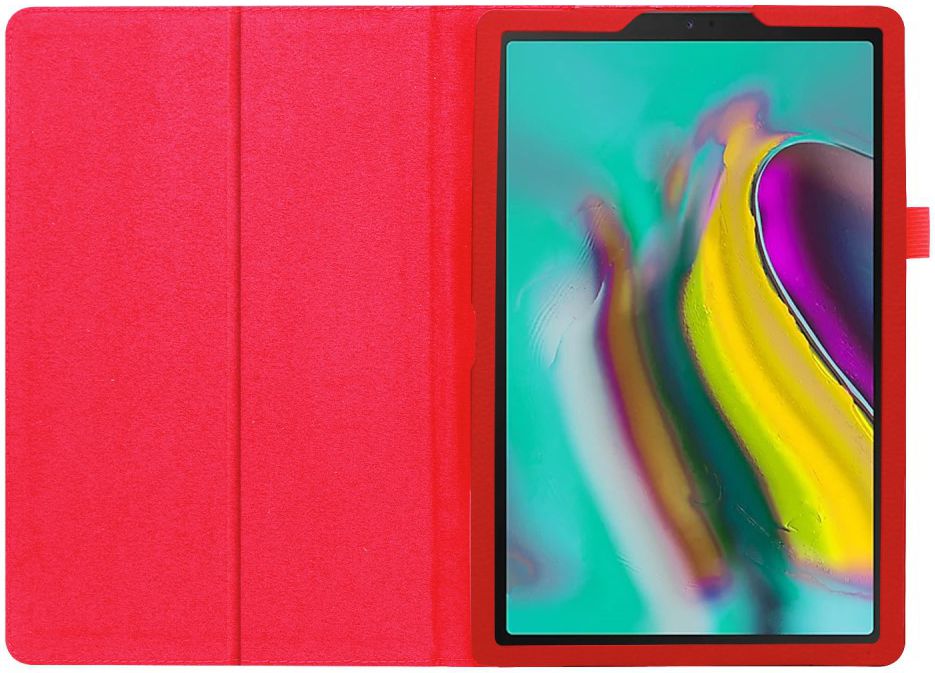 Samsung Galaxy Tab S5e Two-Fold Book Hoes Rood afbeelding 2