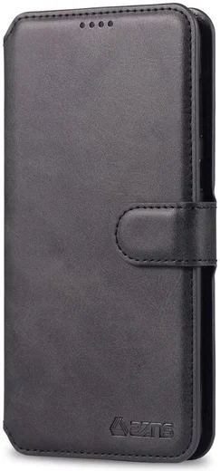 AZNS Samsung Galaxy A40 Portemonnee Stand Hoesje Zwart afbeelding 3