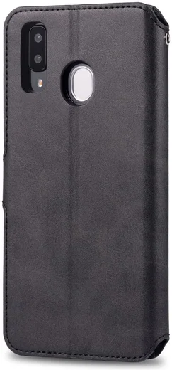 AZNS Samsung Galaxy A40 Portemonnee Stand Hoesje Zwart afbeelding 4