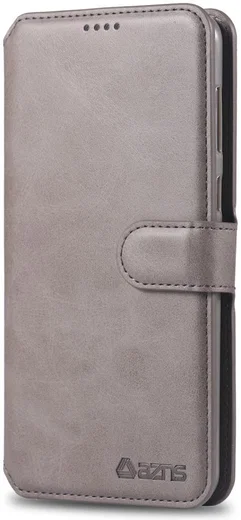 AZNS Samsung Galaxy A40 Portemonnee Stand Hoesje Grijs afbeelding 3