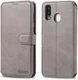 AZNS Samsung Galaxy A40 Portemonnee Stand Hoesje Grijs afbeelding 2