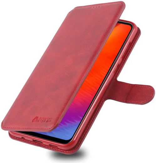 AZNS Samsung Galaxy A40 Portemonnee Stand Hoesje Rood afbeelding 1