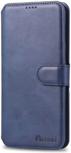 AZNS Samsung Galaxy A40 Portemonnee Stand Hoesje Blauw afbeelding 3