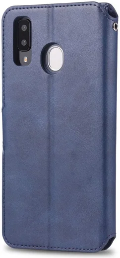 AZNS Samsung Galaxy A40 Portemonnee Stand Hoesje Blauw afbeelding 4