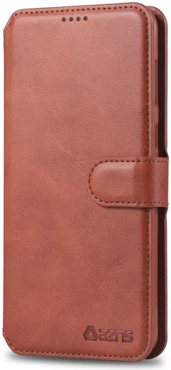 AZNS Samsung Galaxy A40 Portemonnee Stand Hoesje Bruin afbeelding 5