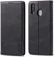 AZNS Retro Samsung Galaxy A40 Portemonnee Stand Hoesje Zwart afbeelding 2