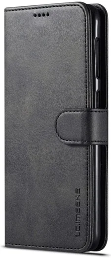 Samsung Galaxy A10 Stijlvol Vintage Portemonnee Bookcase Hoesje Zwart afbeelding 1