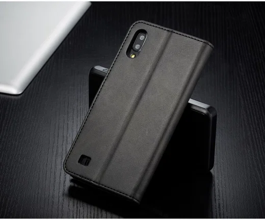 Samsung Galaxy A10 Stijlvol Vintage Portemonnee Bookcase Hoesje Zwart afbeelding 8