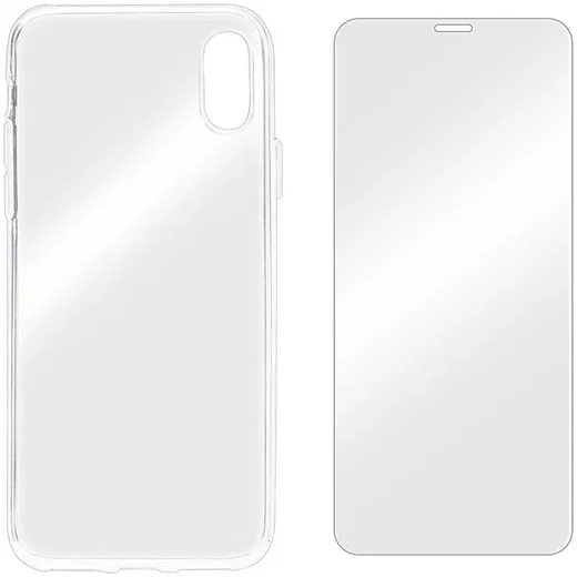 Displex 2D Real Glass + Case Apple iPhone XS / X 360° Protection Kit afbeelding 2