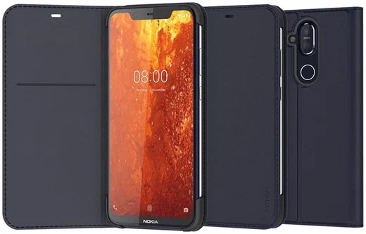 Originele Nokia Entertainment Flip Cover Nokia 8.1 Blauw afbeelding 1