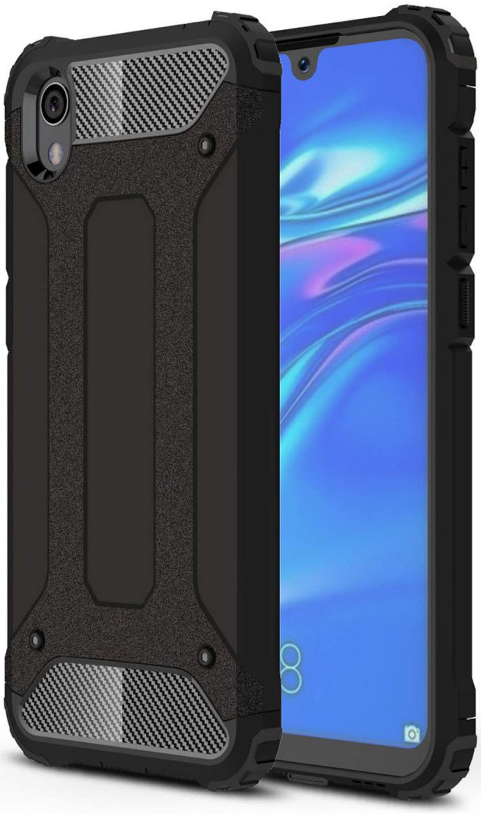 Huawei Y5 (2019) Hybride Hoesje Zwart afbeelding 1