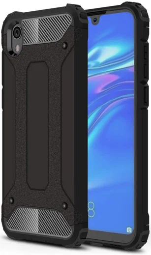 Huawei Y5 (2019) Hybride Hoesje Zwart afbeelding 1