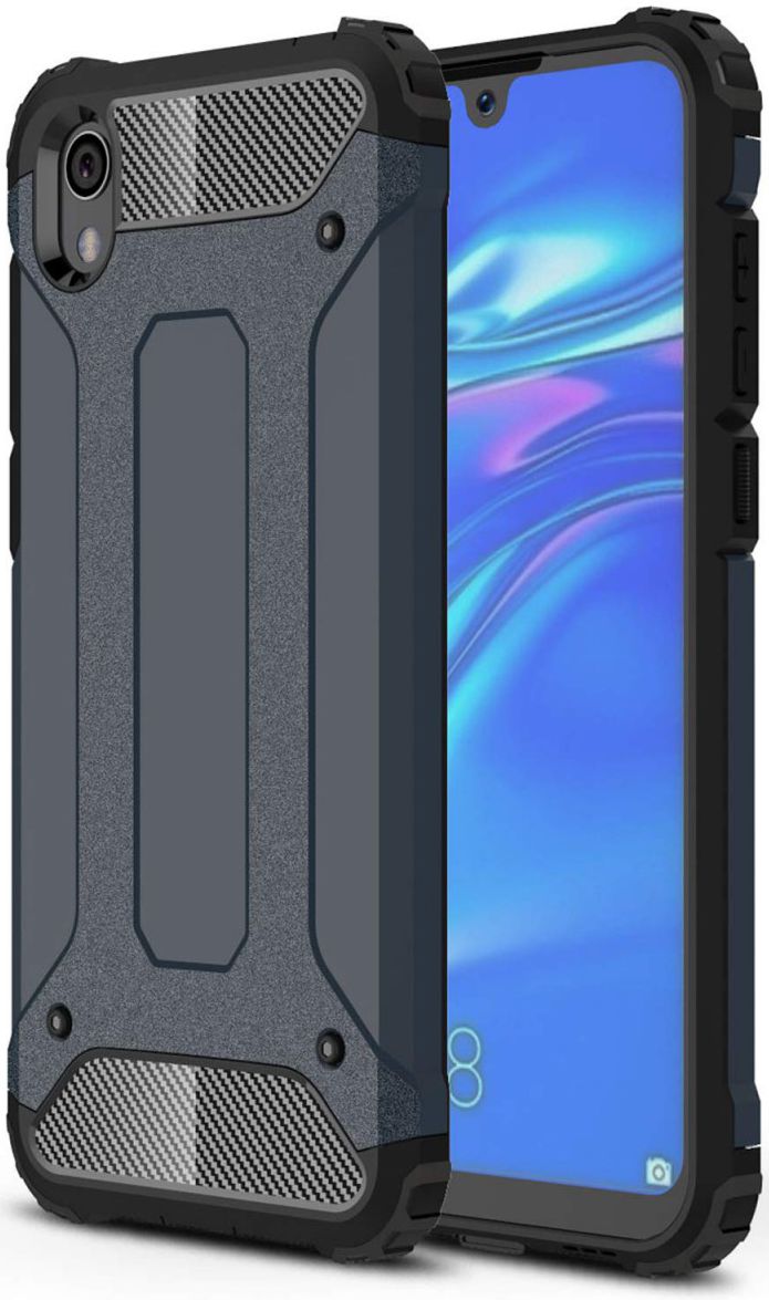Huawei Y5 (2019) Hybride Hoesje Donker Blauw afbeelding 1