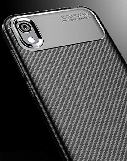 Huawei Y5 (2019) Siliconen Carbon Hoesje Blauw afbeelding 5