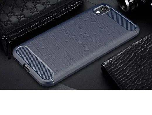 Huawei Y5 (2019) Geborsteld TPU Hoesje Blauw afbeelding 2