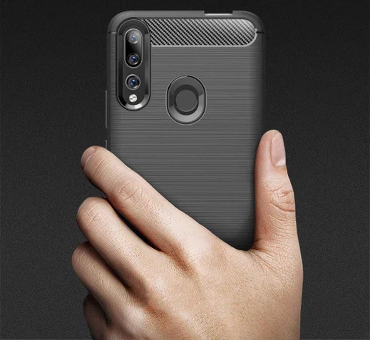 Huawei P Smart Z Geborsteld TPU Hoesje Blauw afbeelding 5