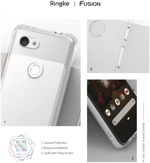 Ringke Fusion Google Pixel 3A Hoesje Transparant afbeelding 7