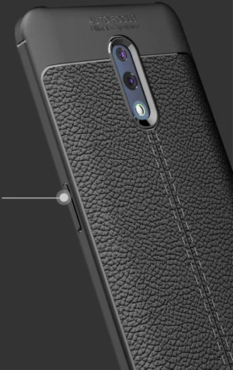 Oppo Reno TPU Hoesje met Leren Textuur Blauw afbeelding 8