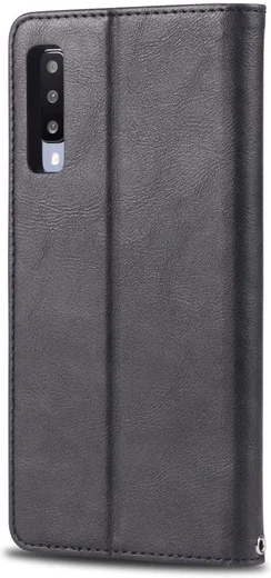 AZNS Samsung Galaxy A70 Portemonnee Stand Hoesje Zwart afbeelding 3