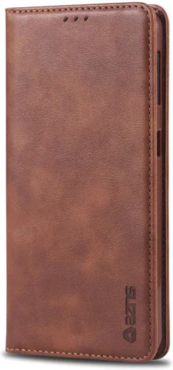 AZNS Samsung Galaxy A70 Portemonnee Stand Hoesje Coffee afbeelding 5