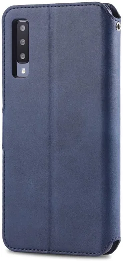 AZNS Samsung Galaxy A70 Wallet Stand Hoesje Blauw afbeelding 3