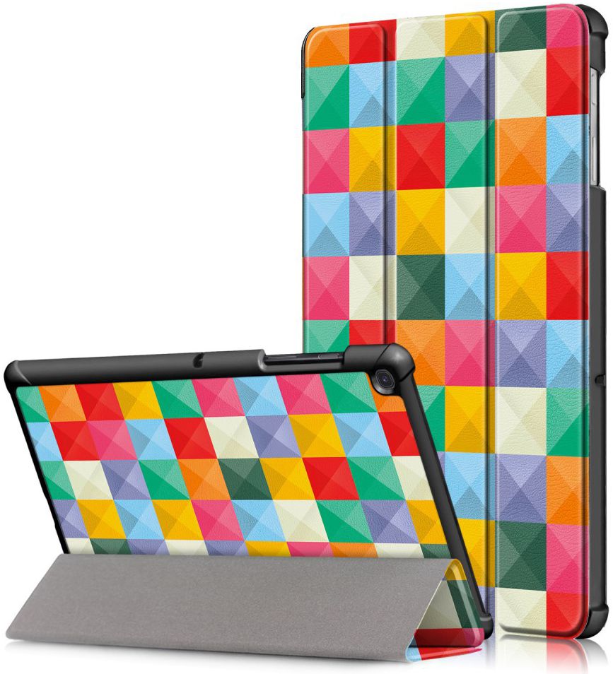 Samsung Galaxy Tab S5e Tri-Fold Hoes met Triangles Print afbeelding 1