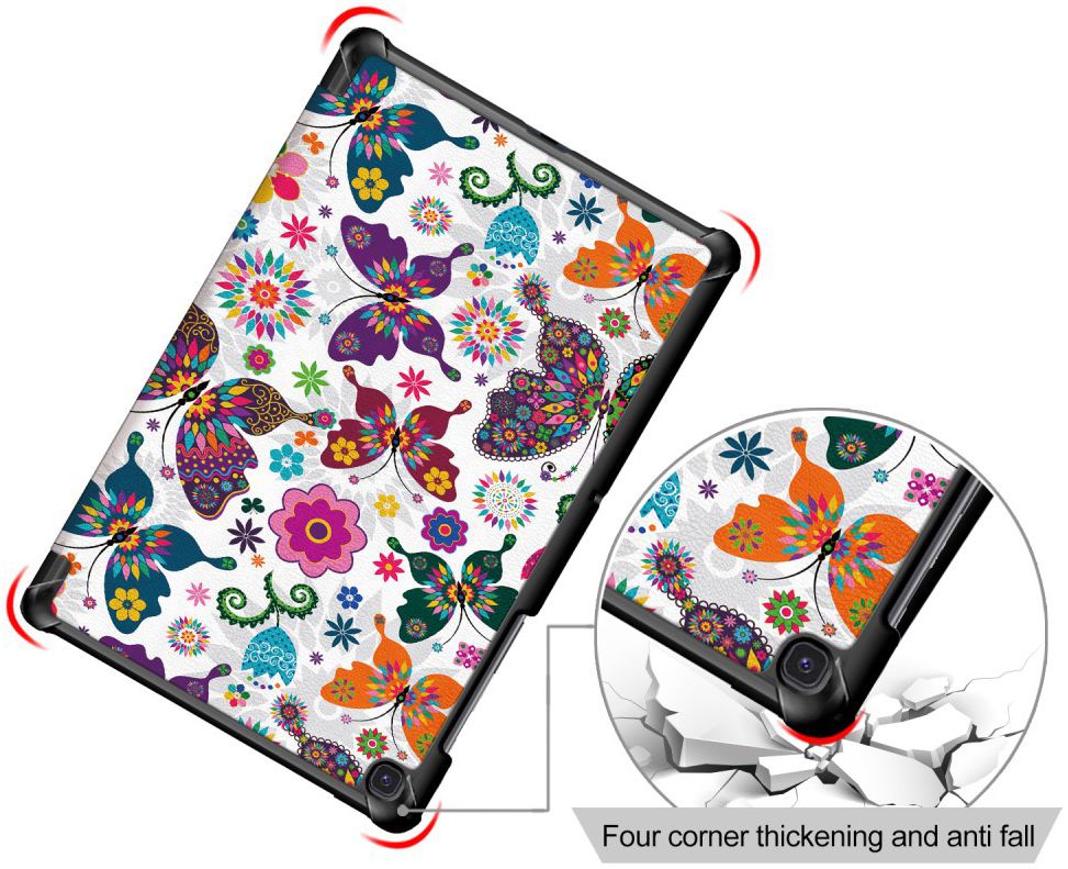 Samsung Galaxy Tab S5e Tri-Fold Hoes met Butterfly Print afbeelding 5