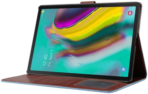 Samsung Galaxy Tab S5e Jeans Portemonnee Hoes afbeelding 4