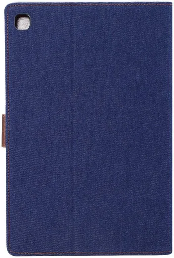 Samsung Galaxy Tab S5e Jeans Portemonnee Hoes Donker Blauw afbeelding 6