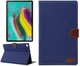 Samsung Galaxy Tab S5e Jeans Portemonnee Hoes Donker Blauw afbeelding 7