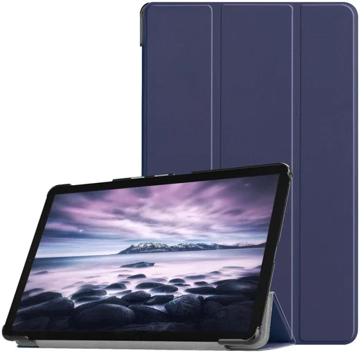 Samsung Galaxy Tab A 10.5 (2018) Tri-Fold Hoes Donker Blauw afbeelding 1
