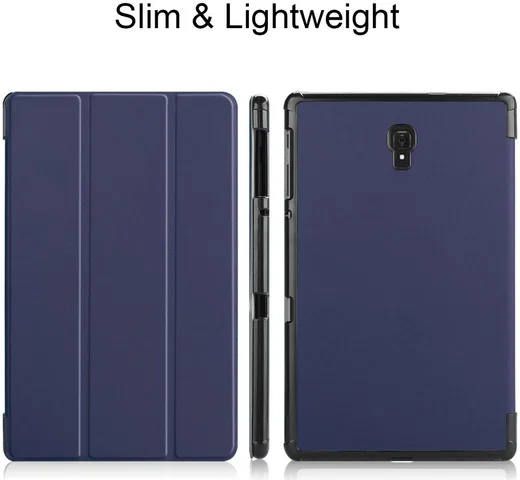 Samsung Galaxy Tab A 10.5 (2018) Tri-Fold Hoes Donker Blauw afbeelding 3