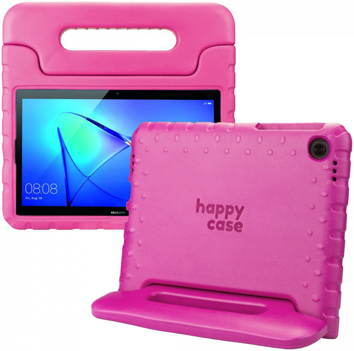 Huawei Mediapad T3 (10) Kinder Tablethoes met Handvat Roze afbeelding 1
