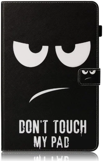 Samsung Galaxy Tab A 10.5 (2018) Portemonnee Print Hoes Don't Touch afbeelding 1