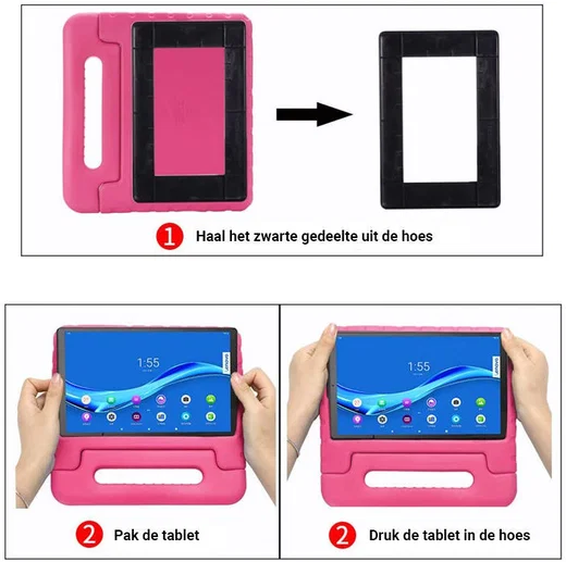 Lenovo Tab 4 Kinder Tablethoes met Handvat Roze afbeelding 10