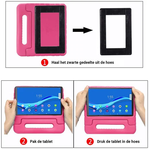 Samsung Galaxy Tab S4 10.5 Kinder Tablethoes met Handvat Rood afbeelding 9
