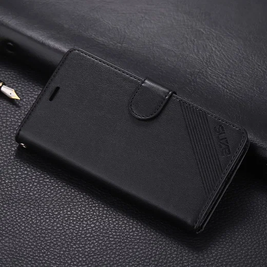 AZNS Xiaomi Redmi Go Portemonnee Stand Hoesje Zwart afbeelding 5