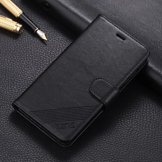 AZNS Xiaomi Redmi Go Portemonnee Stand Hoesje Zwart afbeelding 6