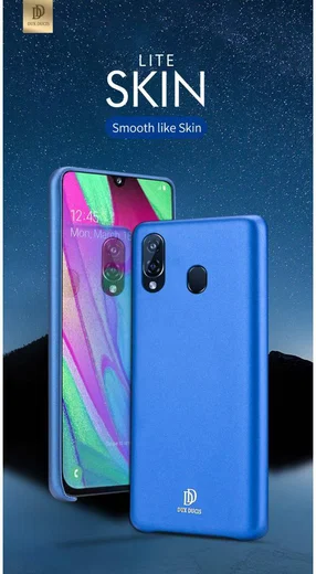 Dux Ducis Skin Lite Kunstleren Coating Hoesje Samsung Galaxy A40 Zwart afbeelding 7