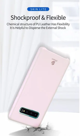 Dux Ducis Skin Lite Kunstleren Coating Hoesje Galaxy S10 Plus Zwart afbeelding 14