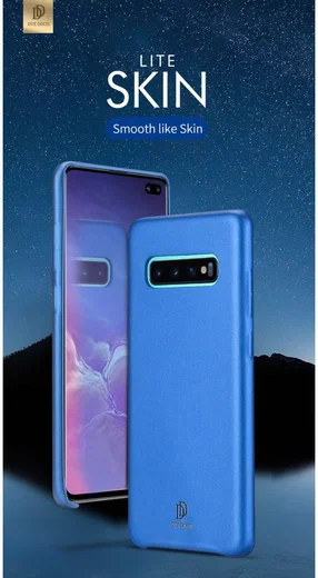 Dux Ducis Skin Lite Kunstleren Coating Hoesje Galaxy S10 Plus Zwart afbeelding 6