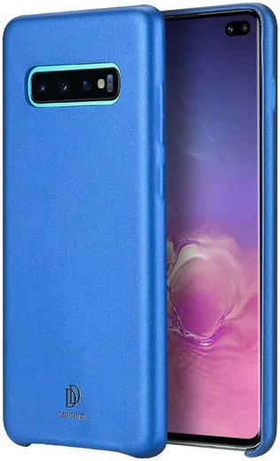 Dux Ducis Skin Lite Kunstleren Coating Hoesje Galaxy S10 Plus Blauw afbeelding 1