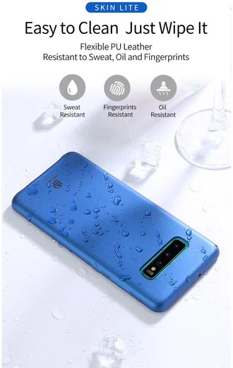 Dux Ducis Skin Lite Kunstleren Coating Hoesje Galaxy S10 Plus Blauw afbeelding 10