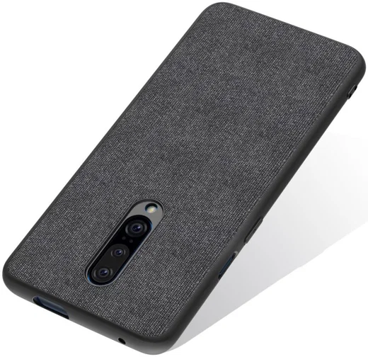 OnePlus 7 Pro Hoesje met Kunstleer Coating Zwart afbeelding 2