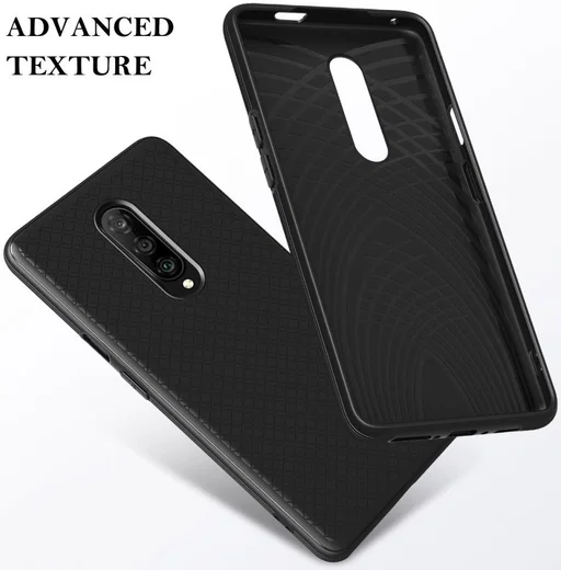 OnePlus 7 Pro Robuust TPU Hoesje Zwart afbeelding 4
